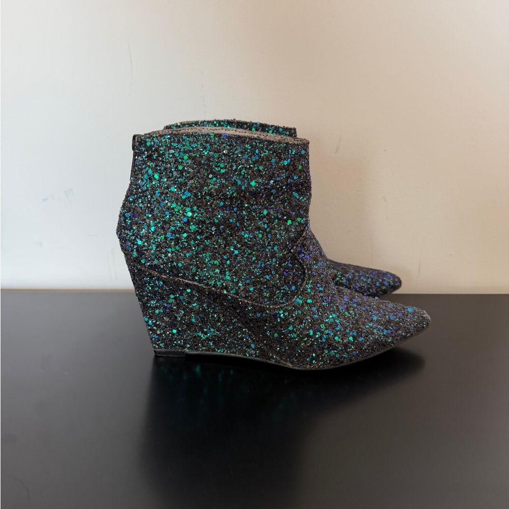 Michael Antonio Glitter Wedge Boots